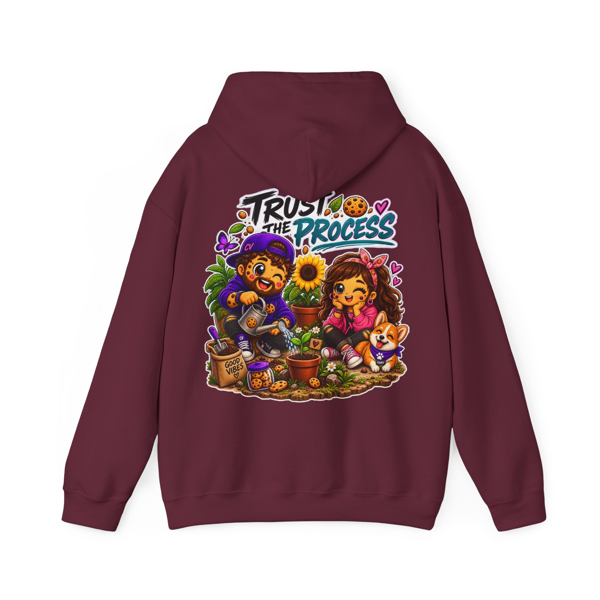 Kuschliger "Trust The Process" Oversize-Hoodie | Snack Mascot Illustration – Bild 8