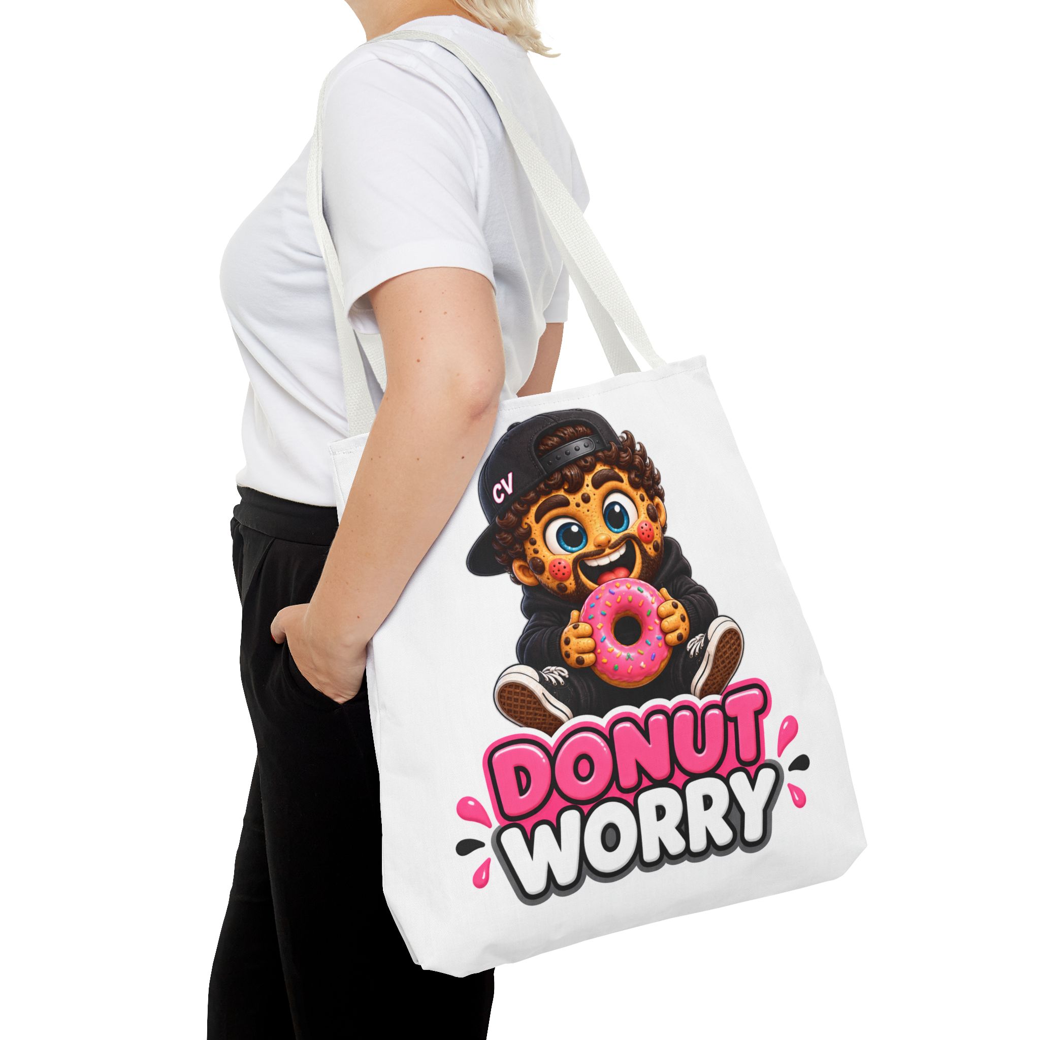 Crunchyverse Cookie Maskottchen-Tragetasche | "Donut Worry" Character Artwork – Bild 12