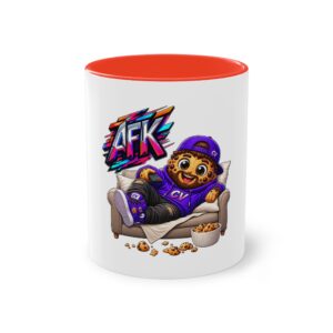 Zweifarbiger Keramikbecher 325ml "AFK" cartoon cookie