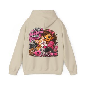 Kuscheliger "My Best Friend has 4 Paws" Oversize-Hoodie | Snack Mascot Illustration