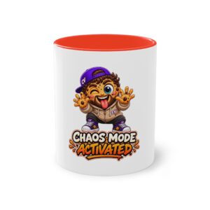 Zweifarbiger Keramikbecher 325ml "Chaos Mode Activated" cartoon cookie
