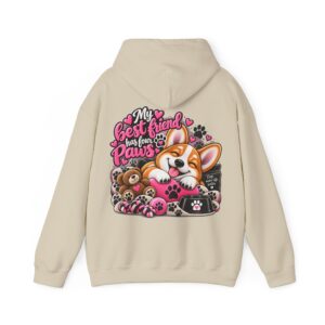 Kuscheliger "My Best Friend has 4 Paws 2" Oversize-Hoodie | Snack Mascot Illustration