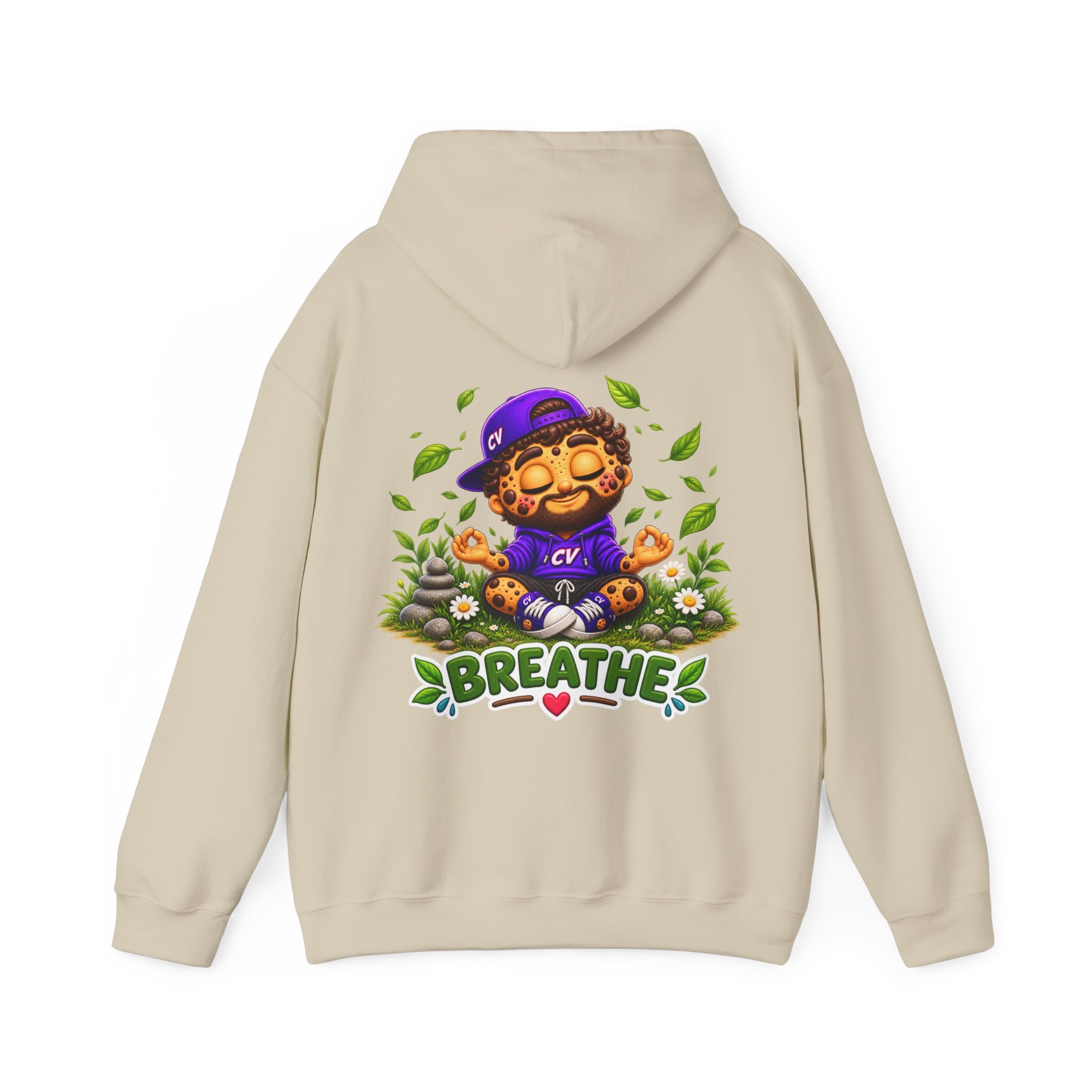 Kuschliger "Breathe" Oversize-Hoodie | Snack Mascot Illustration