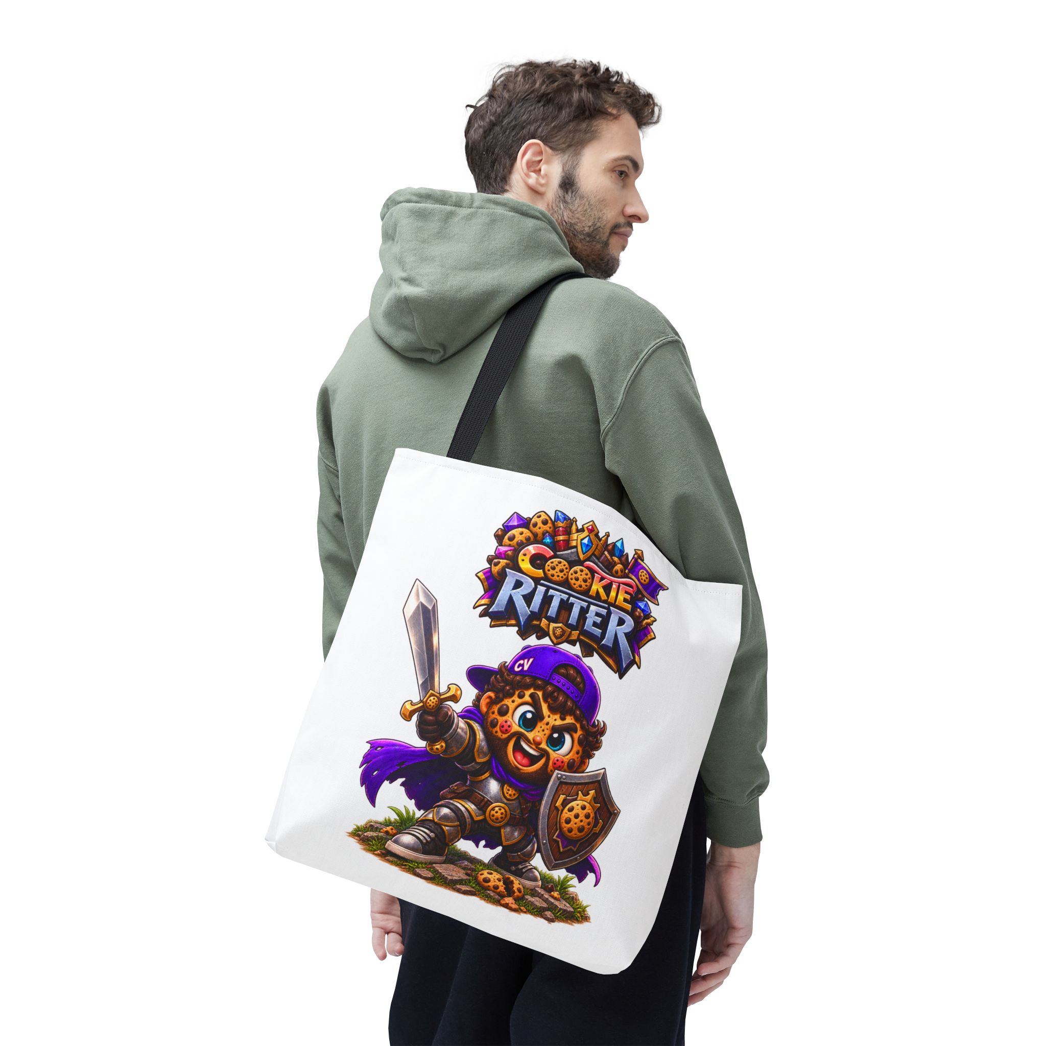 Crunchyverse Cookie Mascot Tote Bag | "Cookie Ritter" Character Artwork – Bild 6