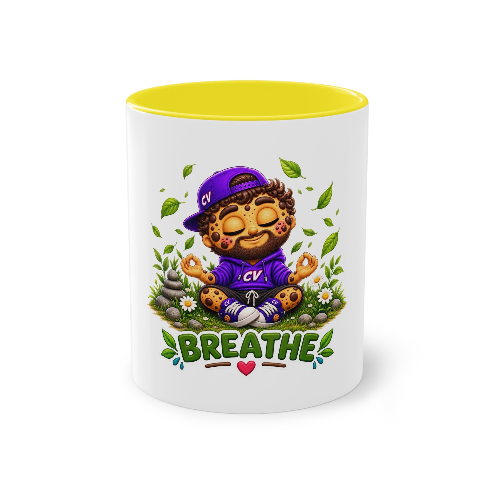 Zweifarbiger Keramikbecher 325ml "Breathe" cartoon cookie – Bild 11