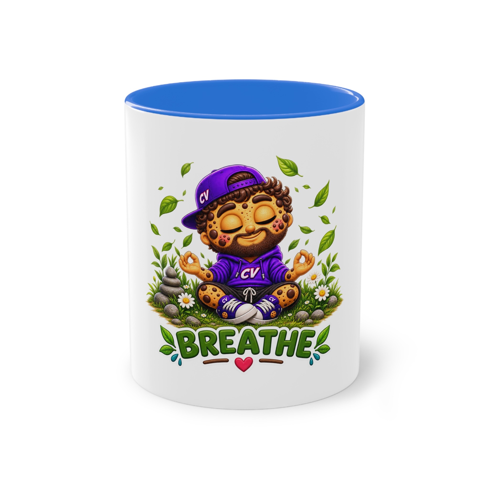 Zweifarbiger Keramikbecher 325ml "Breathe" cartoon cookie – Bild 15