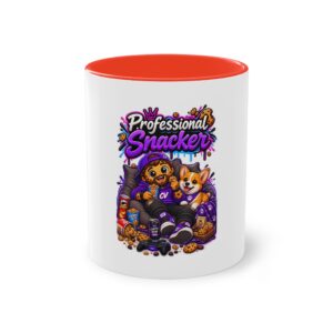 Zweifarbiger Keramikbecher 325ml "Professional Snacker" cartoon cookie