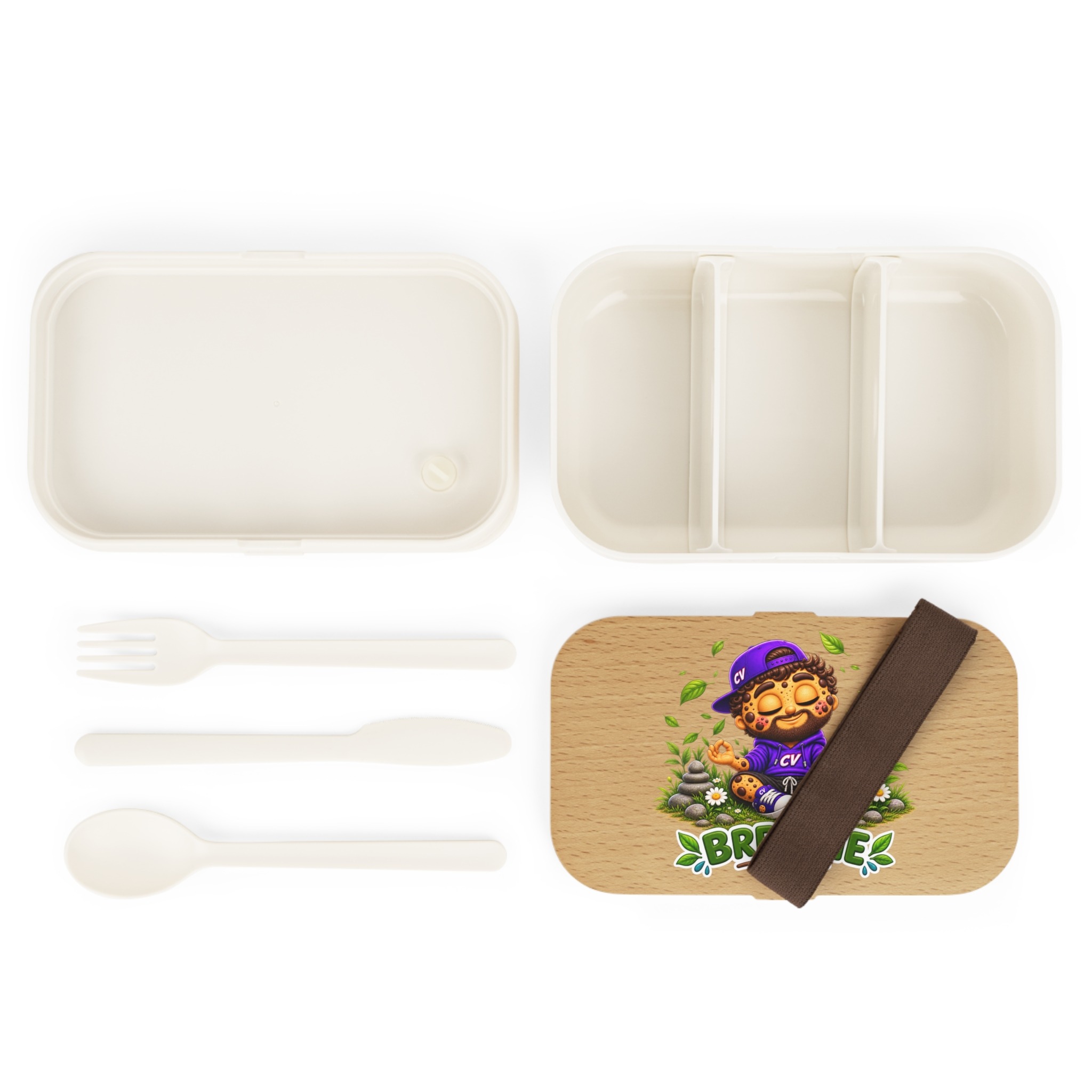 Bento Lunch Box | "Breath" | Cute Cosmic Cheetah Design – Bild 3