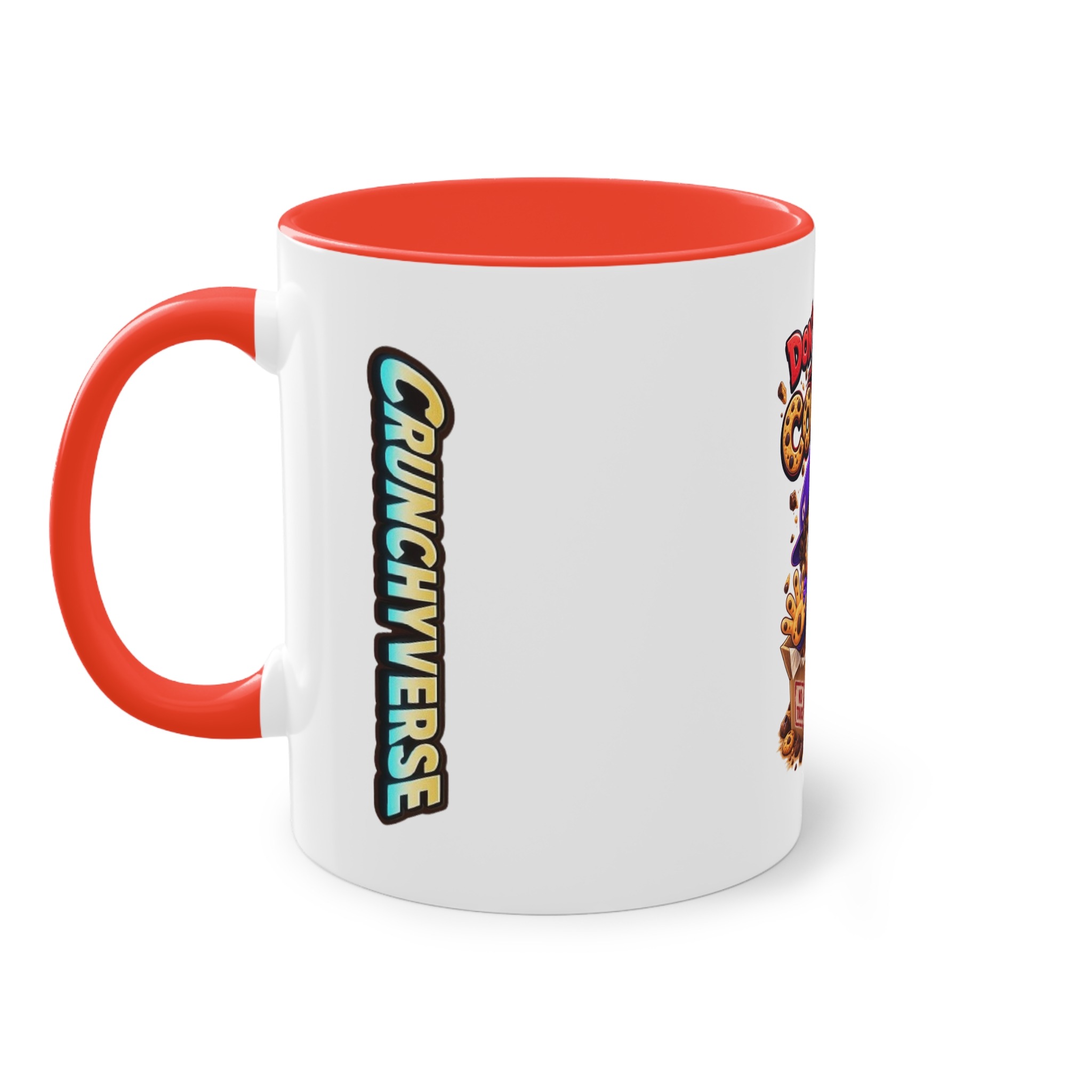 Zweifarbiger Keramikbecher 325ml "Dont touch my Cookies" cartoon cookie – Bild 4