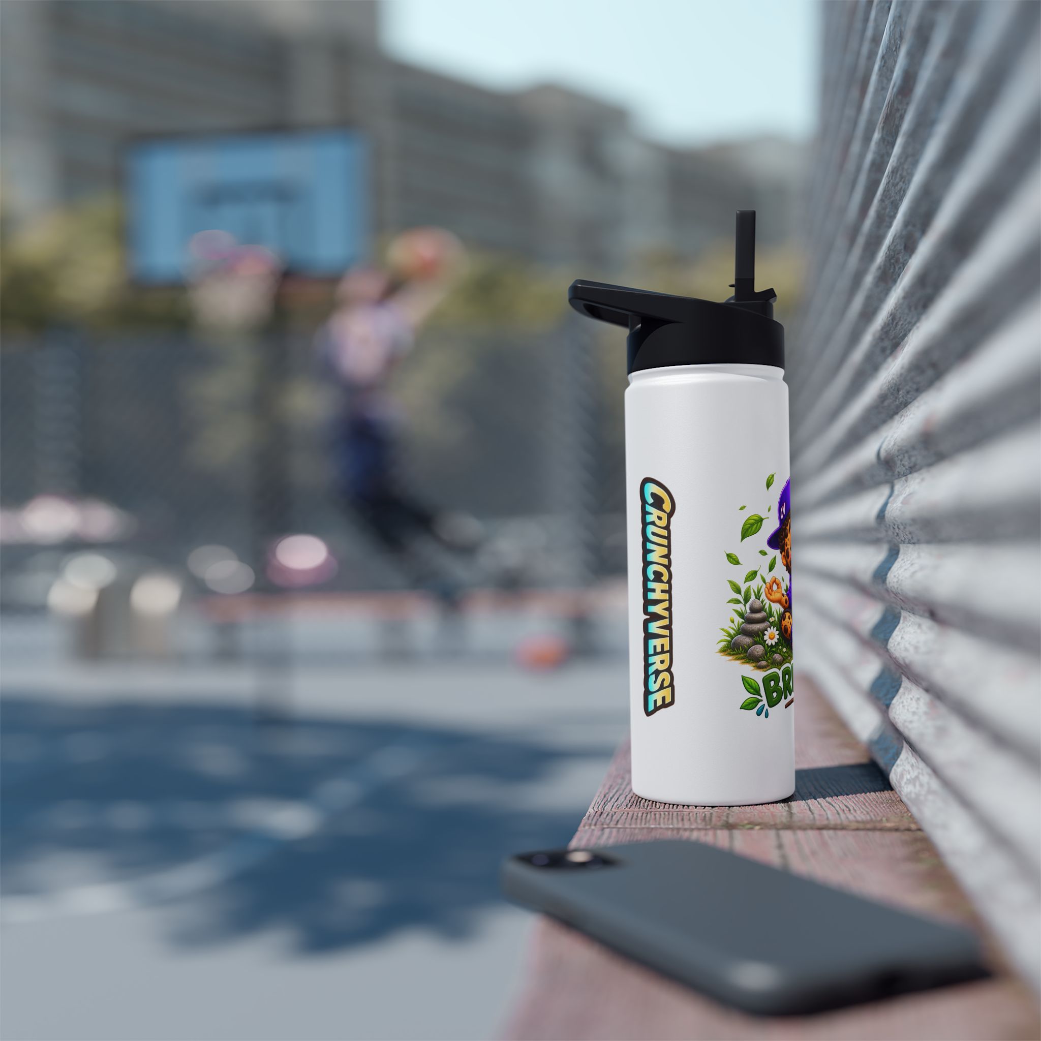 Cookie "Breathe" Character Edelstahl-Wasserflasche | Crunchiverse – Bild 6