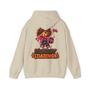 Kuschliger "Monday Loading...." Oversize-Hoodie | Snack Mascot Illustration