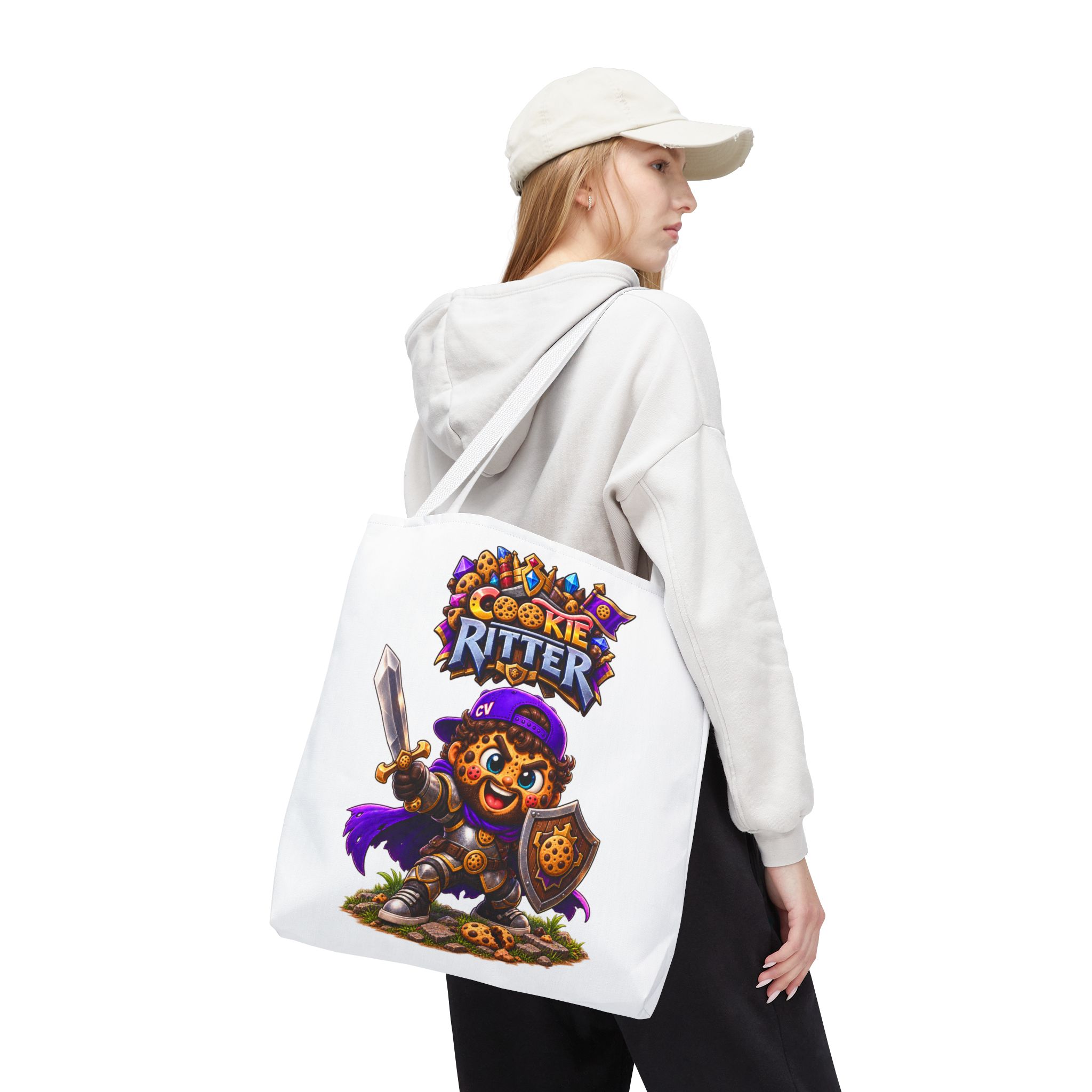 Crunchyverse Cookie Mascot Tote Bag | "Cookie Ritter" Character Artwork – Bild 13