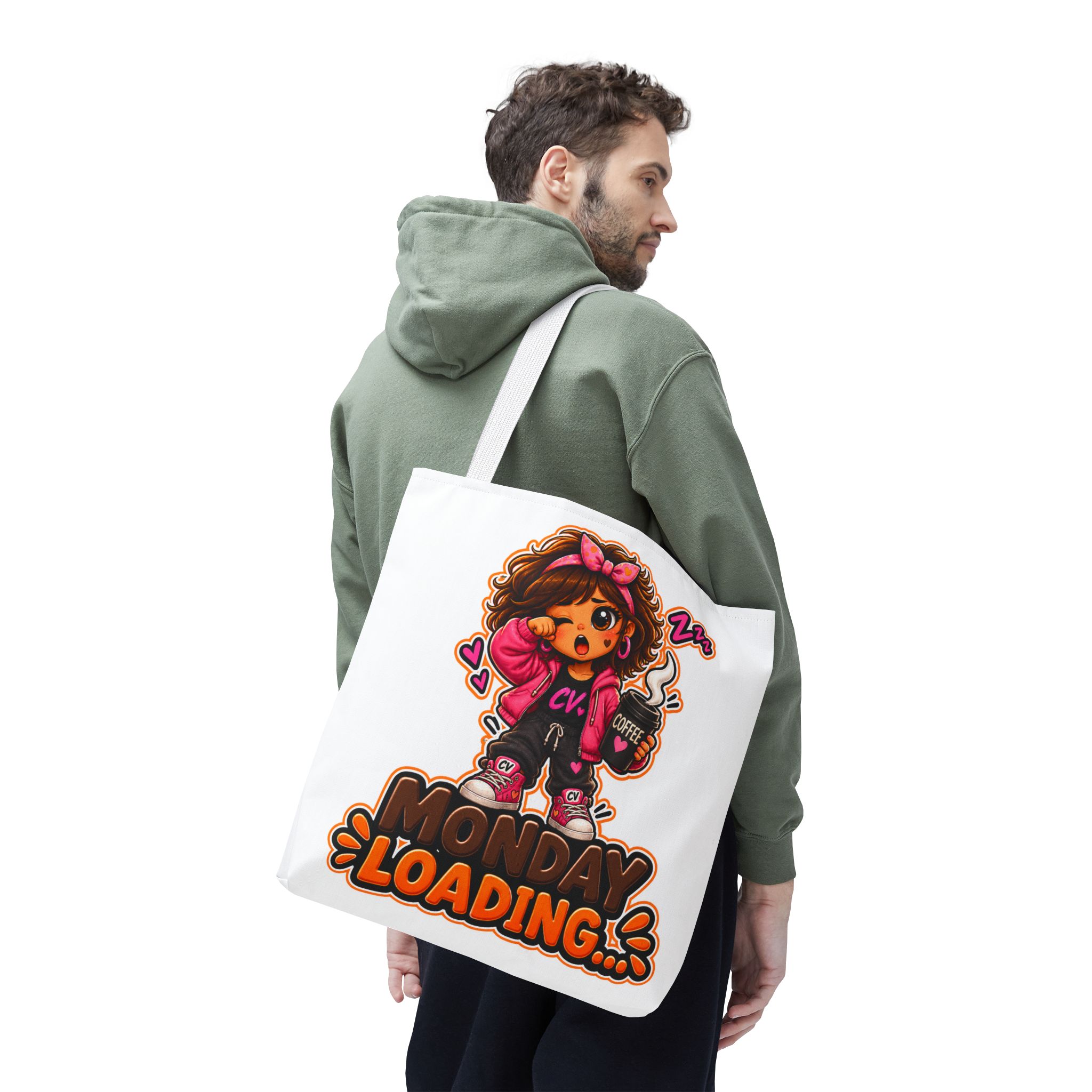Crunchyverse Cookie Maskottchen-Tragetasche | "Monday Loading...." Character Artwork – Bild 14