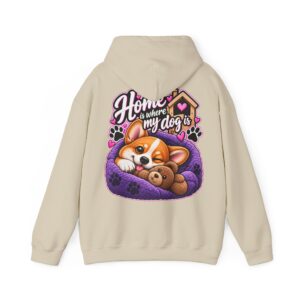 Kuscheliger "Home is where my Dog is" Oversize-Hoodie | Snack Mascot Illustration