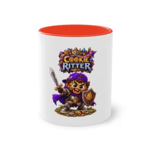 Zweifarbiger Keramikbecher 325ml "Cookie Ritter" cartoon cookie
