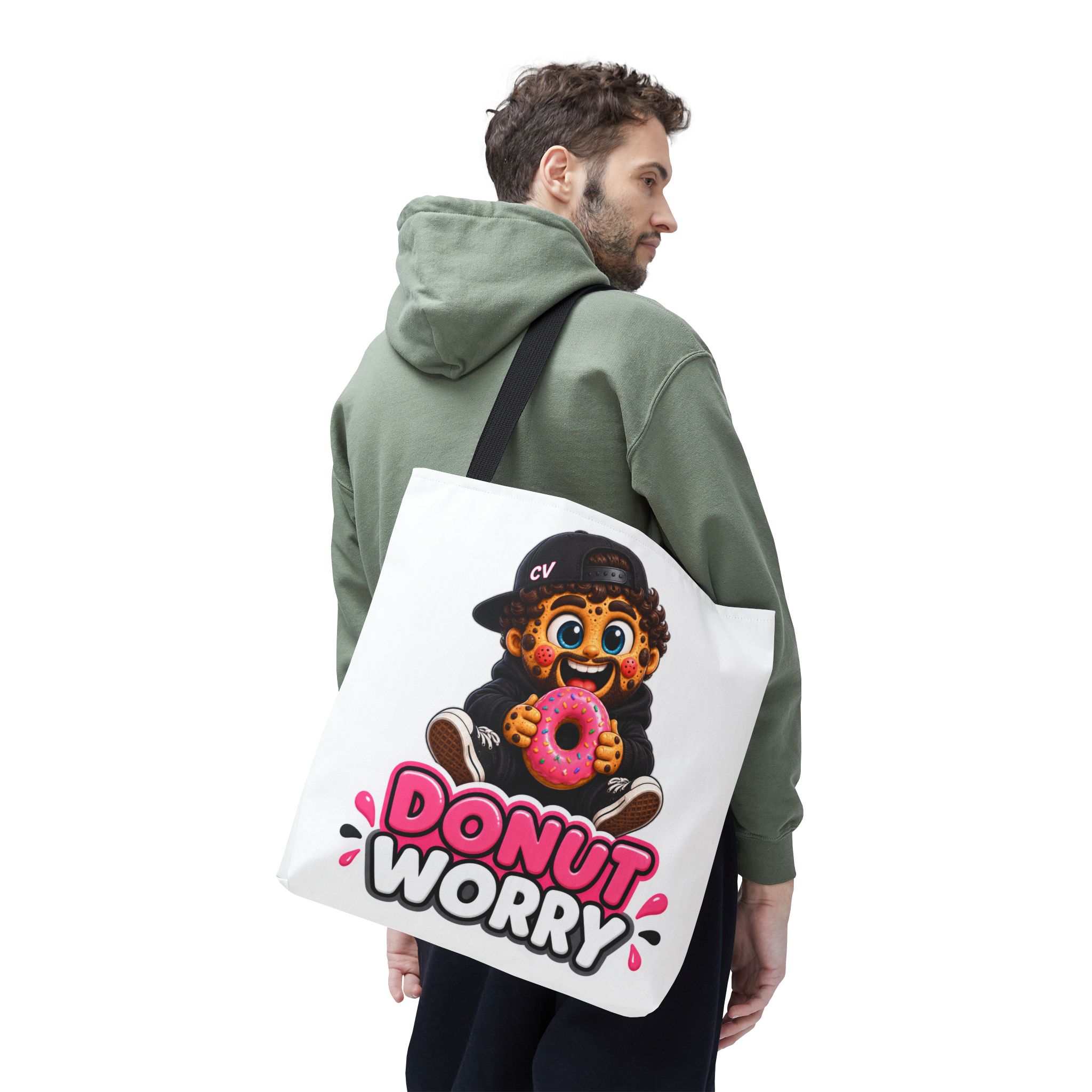 Crunchyverse Cookie Maskottchen-Tragetasche | "Donut Worry" Character Artwork – Bild 6