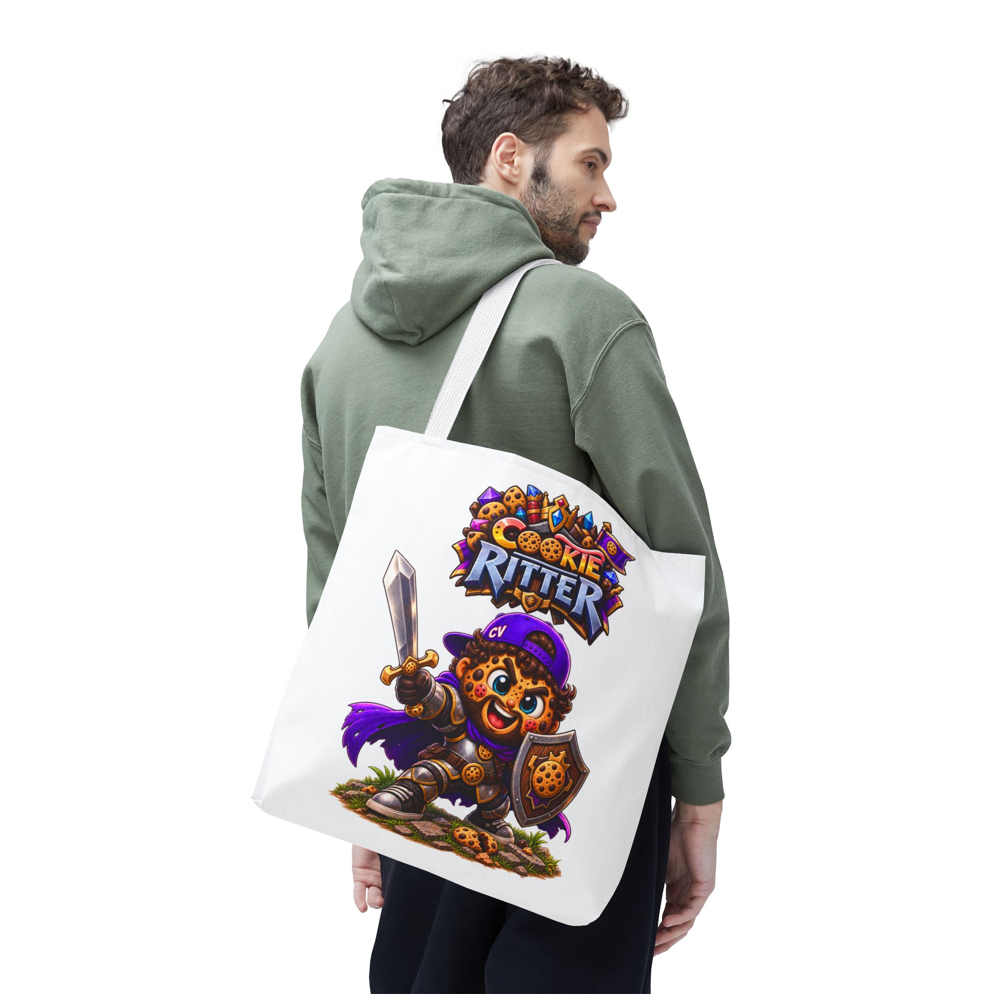 Crunchyverse Cookie Mascot Tote Bag | "Cookie Ritter" Character Artwork – Bild 14