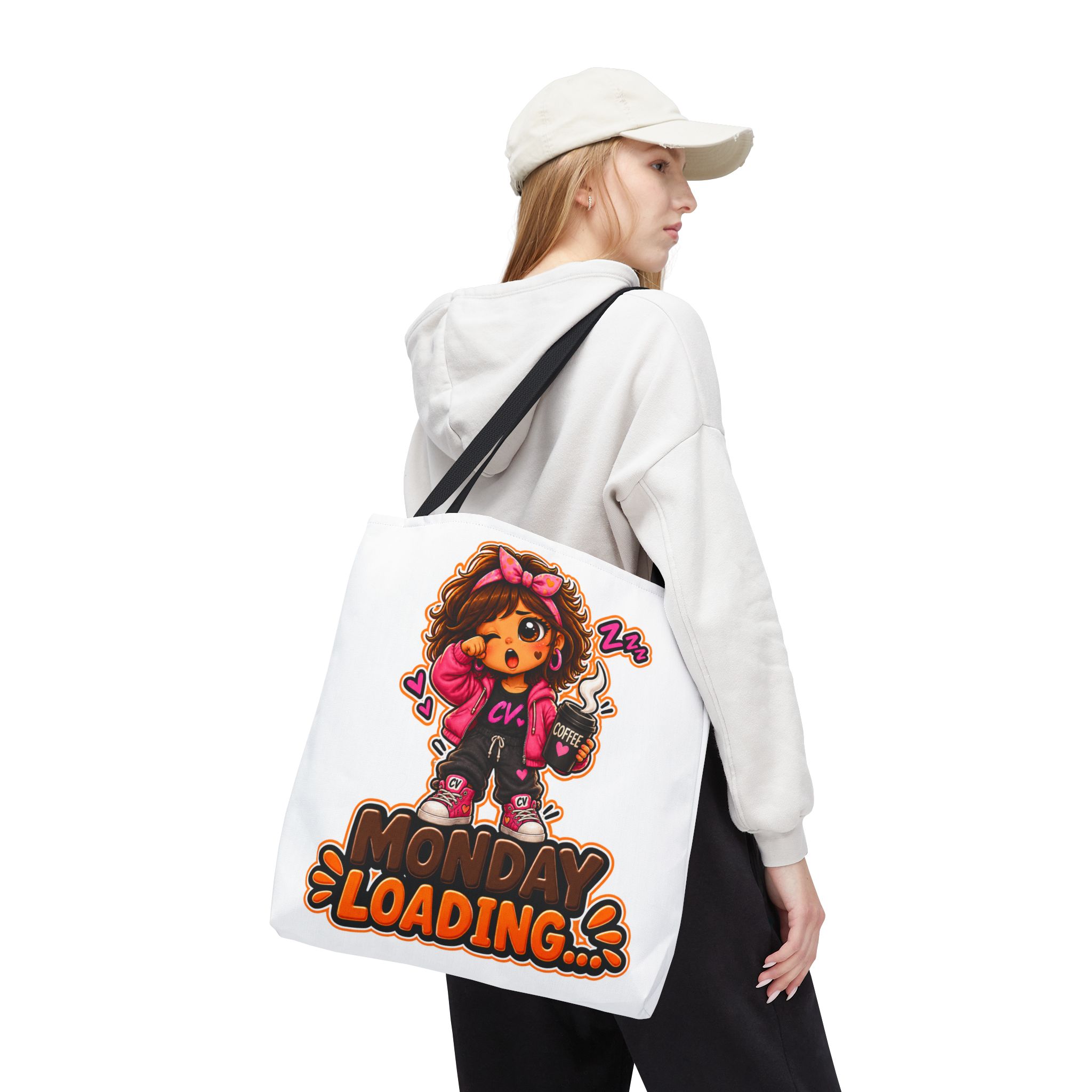 Crunchyverse Cookie Maskottchen-Tragetasche | "Monday Loading...." Character Artwork – Bild 5