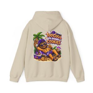 Kuschliger "Too Cool to Share Cookies" Oversize-Hoodie | Snack Mascot Illustration