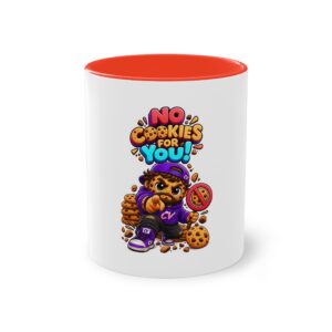 Zweifarbiger Keramikbecher 325ml "No Cookies For You" cartoon cookie