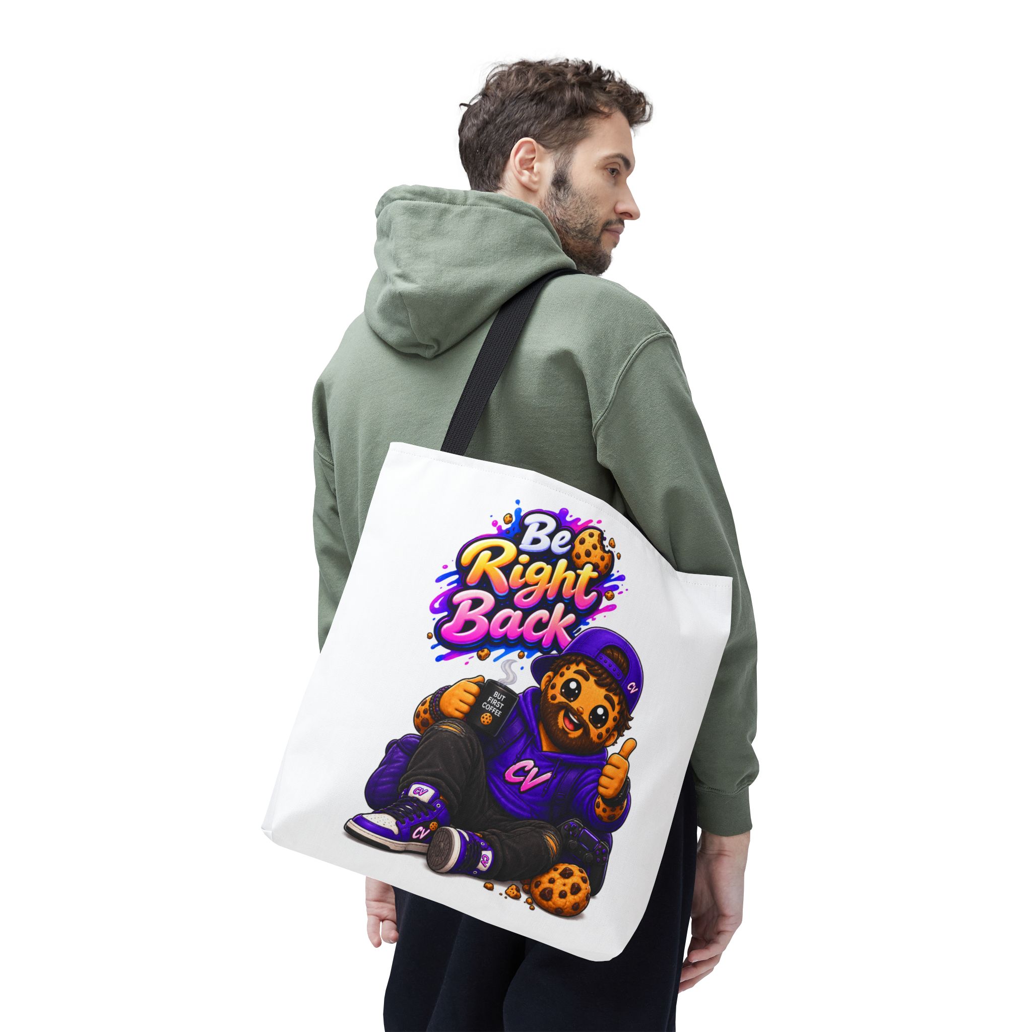 Crunchyverse Cookie Maskottchen-Tragetasche | "Be Right Back" Character Artwork – Bild 6