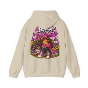 Kuschliger "Bloom At Your Own Pace" Oversize-Hoodie | Snack Mascot Illustration
