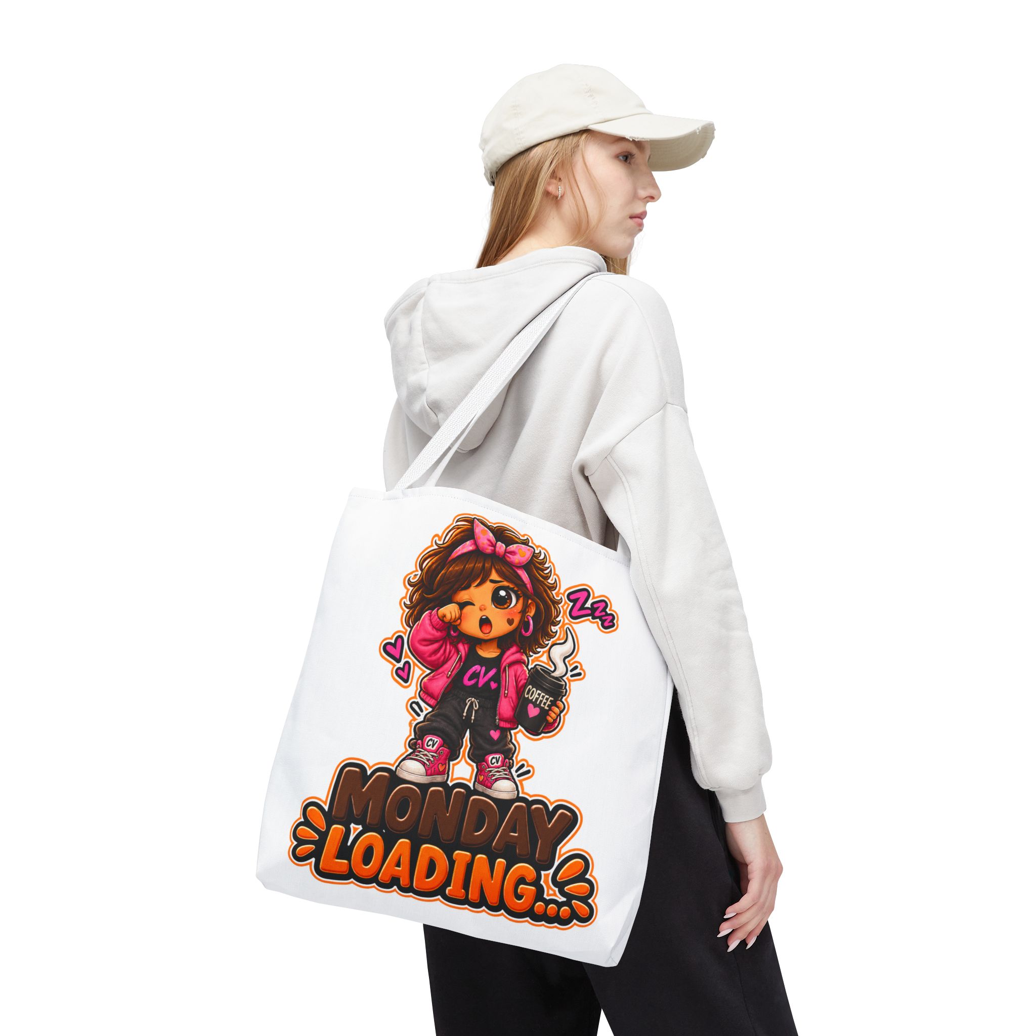 Crunchyverse Cookie Maskottchen-Tragetasche | "Monday Loading...." Character Artwork – Bild 13