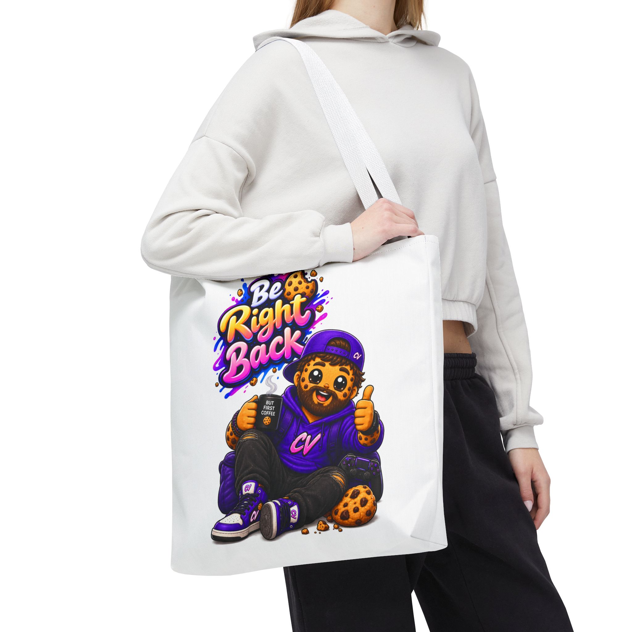 Crunchyverse Cookie Maskottchen-Tragetasche | "Be Right Back" Character Artwork – Bild 15
