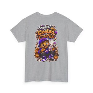 Oversize "Powered by Cookies & Coffee" T-Shirt | Snack Cookie Graphic Tee