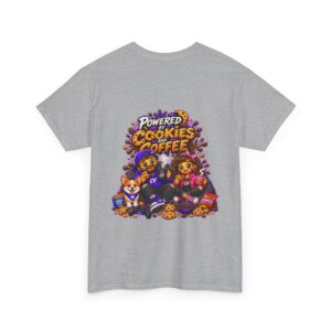 Oversize "Powered by Cookies & Coffee 2" T-Shirt | Snack Cookie Graphic Tee