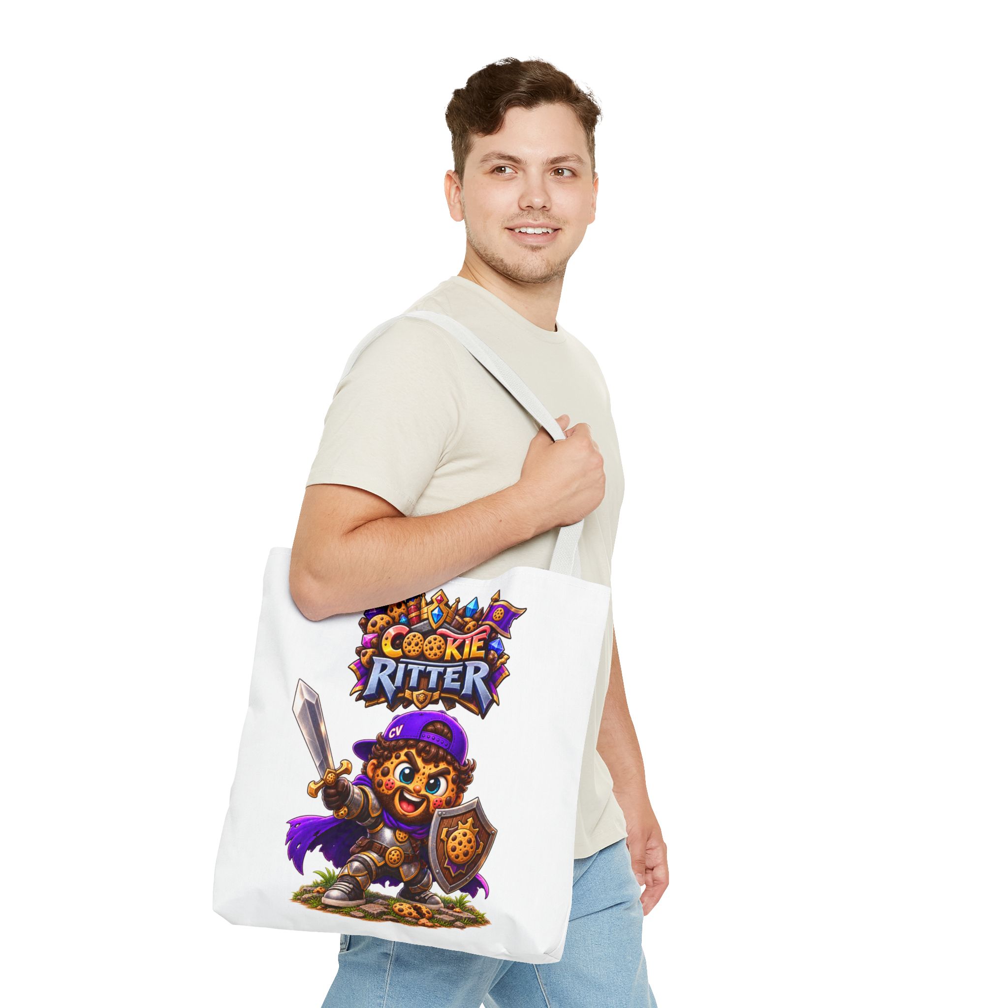 Crunchyverse Cookie Mascot Tote Bag | "Cookie Ritter" Character Artwork – Bild 11