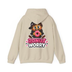 Kuschliger "Donut Worry" Oversize-Hoodie | Snack Mascot Illustration