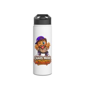 Cookie "Chaos Mode Activated"" Character Edelstahl-Wasserflasche | Crunchiverse